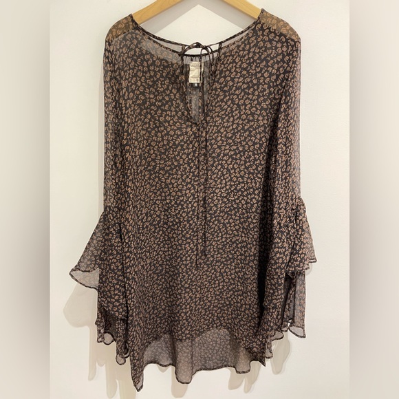 Georgie Silk Dress / Tunic / Cover Up size Medium Animal Print - Picture 1 of 3
